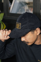 "ALWAYS CHANGING ALWAYS GOOD" CORDUROY CAP - BLACK