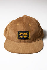 "ALWAYS CHANGING ALWAYS GOOD" CORDUROY CAP - TAN