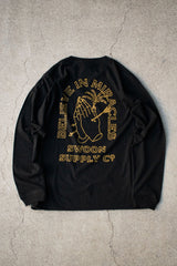 "BELIEVE IN MIRACLES" L/S TEE - BLACK