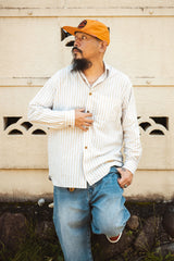 "WASHER STRIPE" RELAX-FIT L/S SHIRT