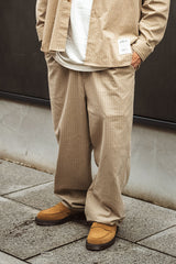 "MUG WASHER PINSTRIPE" RELAX PANTS
