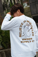 "BELIEVE IN MIRACLES" L/S TEE