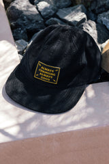 "ALWAYS CHANGING ALWAYS GOOD" CORDUROY CAP - BLACK