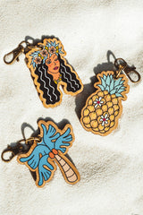 FRUIT GIRL BAMBOO KEYTAG