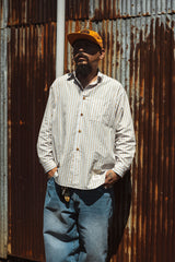 "WASHER STRIPE" RELAX-FIT L/S SHIRT