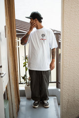 "MUG WASHER PINSTRIPE" RELAX PANTS