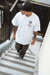 "MUG WASHER PINSTRIPE" RELAX PANTS
