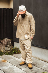 "MUG WASHER PINSTRIPE" RELAX PANTS